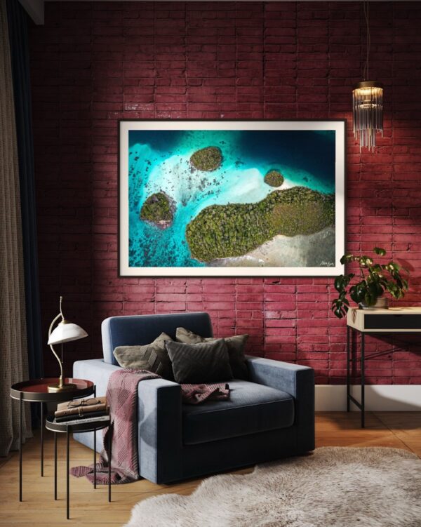 Pulau Wayag Series 2/2 Fine Art Print Nature Photography Landscape Aerial Atolls Travel Indonesia West Papua