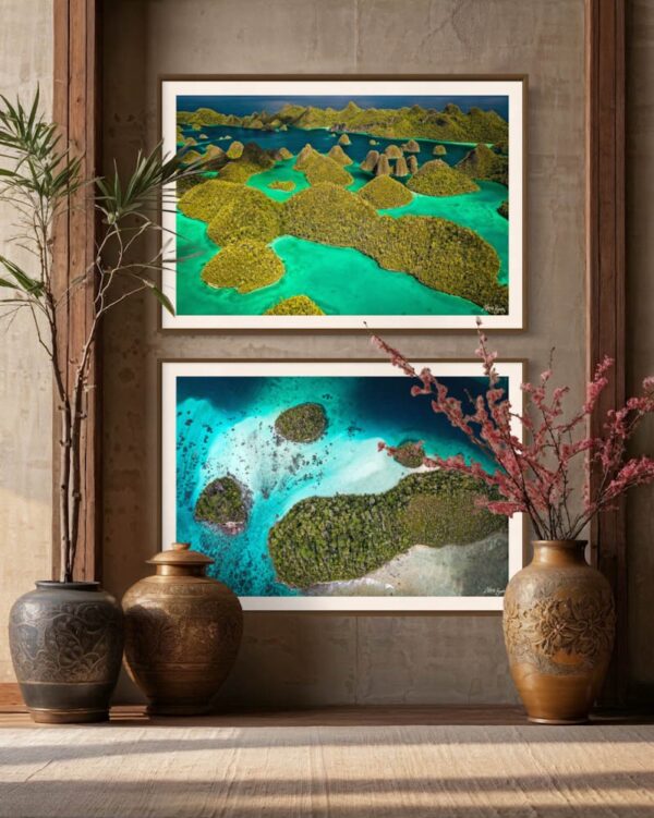 Pulau Wayag Series 2/2 Fine Art Print Nature Photography Landscape Aerial Atolls Travel Indonesia West Papua