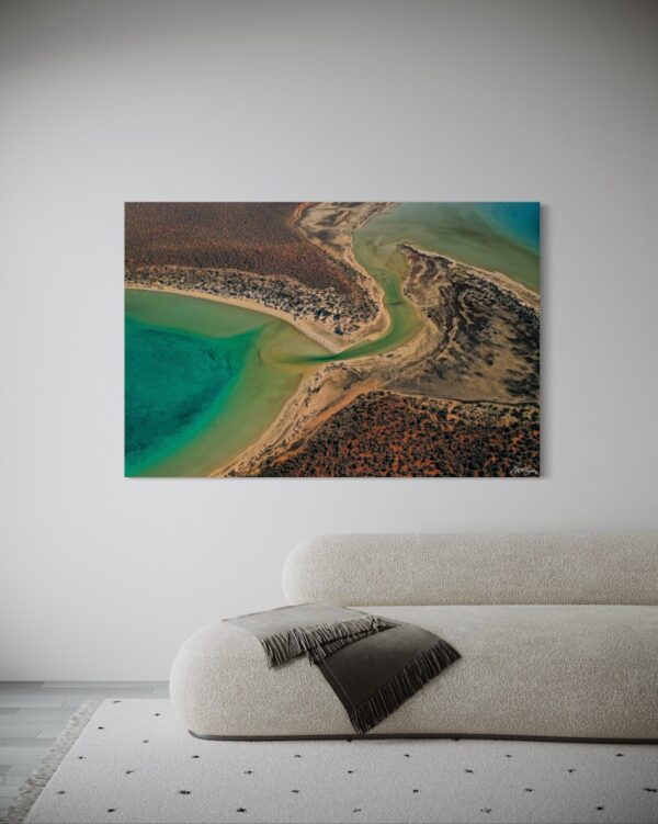 Iris Lagoon Series 1/2 Fine Art Print Ocean Landscape Aerial Nature Photography Australia Western Australia North West Australia